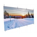 Banderole b&acirc;che microperfor&eacute;e brillante 340g - M1 - Utilisation moyenne dur&eacute;e