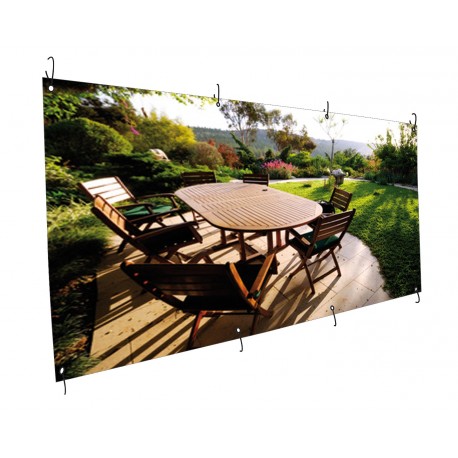Banderole Toile microperforée satinée 300g - M1 - Utilisation courte durée