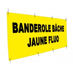 Banderole bâche jaune fluo 135g - Utilisation courte durée