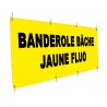 Banderole bâche Tyvek jaune fluo indéchirable 130g - Utilisation courte durée