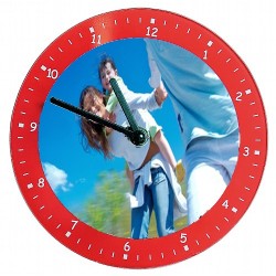 Horloge murale en verre lisse