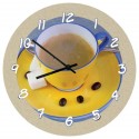 Horloge murale ronde en verre - diamètre 18 cm
