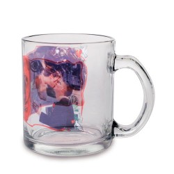 Tasse en verre transparent polie