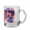 Tasse en verre transparent polie
