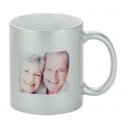 Mug en céramique aspect metal