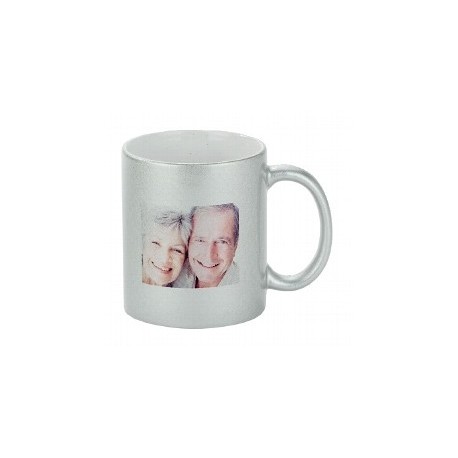 Mug en céramique aspect metal