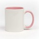 Mug en céramique bicolore avec poignée colorée