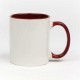 Mug en céramique bicolore avec poignée colorée