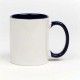 Mug en céramique bicolore avec poignée colorée