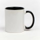 Mug en céramique bicolore avec poignée colorée