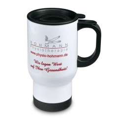 Tasse thermos en acier inoxydable couleur blanche