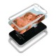 Coque pour Iphone 4 & 4S SMART-COVER CLIP avec plaque Chromaluxe