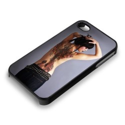 Coque pour Iphone 4 & 4S SMART-COVER STICK avec plaque Chromaluxe