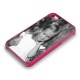 Coque pour Iphone 4 & 4S SMART-COVER STICK avec plaque Chromaluxe