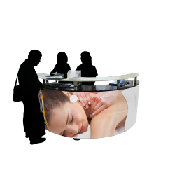 Comptoir promotionnel grand format Aaeton