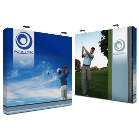 Stand parapluie Anselm - Droit - 3 x 3 - Double face - Tissu