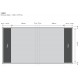 Stand parapluie grand format - Droit - 8 x 3 - Tissu