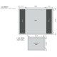 Stand parapluie Anselm - Droit - 4 x 3 - Double face - Tissu