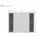 Stand parapluie Anselm - Droit - 3 x 3 - Tissu