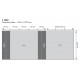 Stand parapluie droit Geonosis - 3 x 3 - double face - PVC