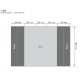 Stand parapluie mini - courbé - 3 x 3 - PVC