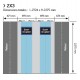 Stand parapluie courbé Kalakar 2 x 3 - PVC