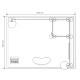 Stand équipé 12 m² 2 cloisons vue dessus
