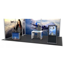 Stand équipé 24 m² 2 cloisons