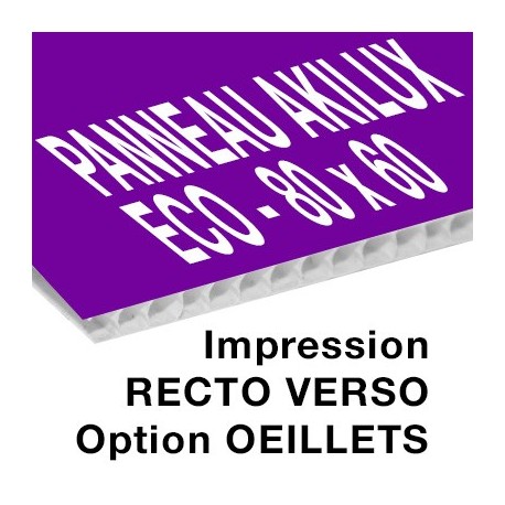 Panneau Akilux ECO - 80 x 60 cm - recto verso - 1 ex