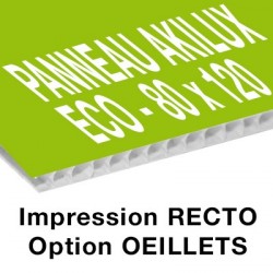Panneau Akilux ECO - 80 x 120 cm - recto - 1 ex