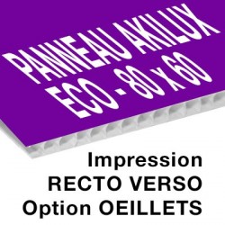 Panneau Akilux ECO - 80 x 60 cm - recto verso - 4 ex