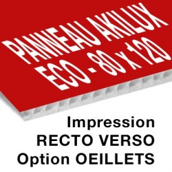 Panneau Akilux ECO - 80 x 120 cm - recto verso - 8 ex