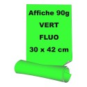 Affiches 30 x 42 cm (A3) - papier 90 g offset fluo vert - 10 ex
