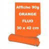 Affiches 30 x 42 cm (A3) - papier 90 g offset  fluo orange - 15 ex