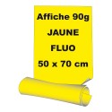 Affiches 50 x 70 cm - papier 90 g offset  fluo jaune - 50 ex