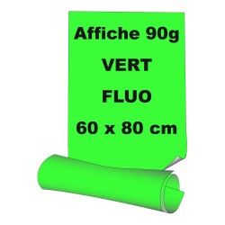 Affiches 60 x 80 cm (A1) - papier 90 g offset  fluo vert - 5 ex