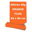 Affiches 60 x 80 cm (A1) - papier 90 g offset  fluo orange - 50 ex