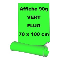 Affiches 70 x 100 cm - papier 90 g offset  fluo vert - 5 ex