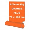 Affiches 70 x 100 cm - papier 90 g offset  fluo orange - 5 ex