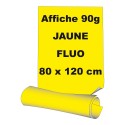 Affiches 80 x 120 cm (A0) - papier 90 g offset  fluo jaune - 10 ex