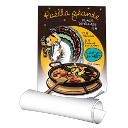 Affiches 30 x 42 cm (A3) - papier 120 g offset blanc - 5 ex