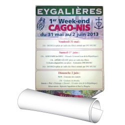 Affiches 30 x 42 cm (A3) - papier 140 g Cyclus Offset - 50 ex